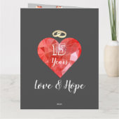 Carte personnalisée 15e année Crystal Anniversary (Dos)