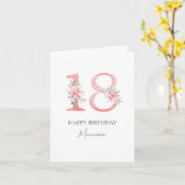 Carte personnalisée 18 ans (Fleur jaune)