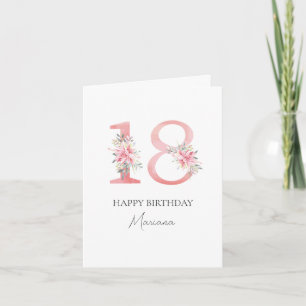 Carte personnalisée 18 ans