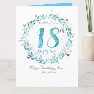 Carte personnalisée 18e anniversaire