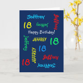 Carte personnalisée 18e anniversaire N'importe que (Fleur jaune)