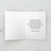 Carte personnalisée 25 ans de mariage Rose florale (Intérieur)