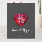 Carte personnalisée 40e anniversaire pour mari (Dos)