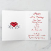 Carte personnalisée 40e anniversaire pour son GRAN (Intérieur)