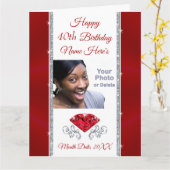 Carte personnalisée 40e anniversaire pour son GRAN (Fleur jaune)