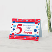 Carte personnalisée 5e anniversaire ! (Devant)