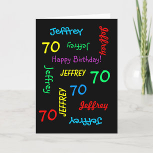 Carte personnalisée 70e anniversaire N'importe que