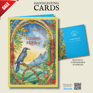 CARTE PERSONNALISÉE À LA MAIN PAGAN CELTIC RAVEN