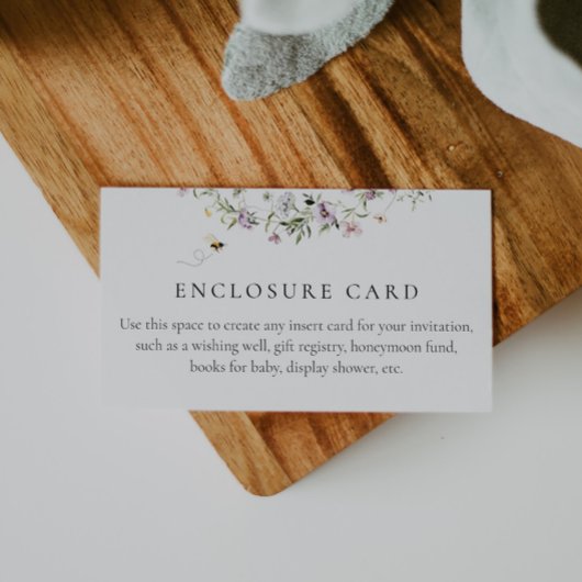 Carte personnalisée abeille et lavande pour l'inse