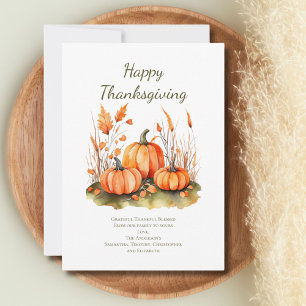 Carte personnalisée Automne Thanksgiving Day Card