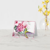 Carte personnalisée aux oiseaux tropicaux (Fleur jaune)