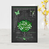 Carte personnalisée avec fleur de naissance de mai (Fleur jaune)