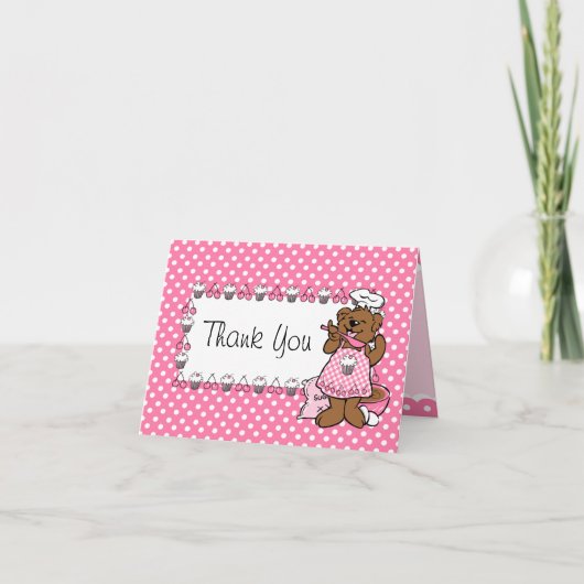 Carte personnalisée Bear Little Baker (Devant)