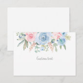 Carte personnalisée bleue et bleue (Devant / Derrière)