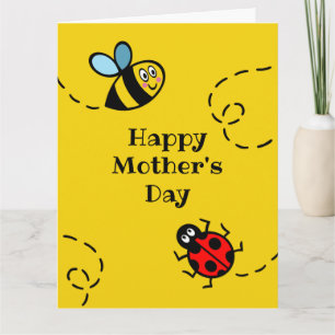 Carte personnalisée coccinelle + bourdonnement pou
