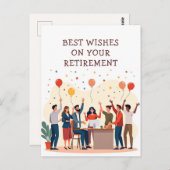 Carte personnalisée - Collègues d'adieu (Devant / Derrière)