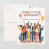 Carte personnalisée - Collègues d'adieu (Devant / Derrière)