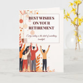 Carte personnalisée - Collègues d'adieu (Fleur jaune)