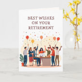 Carte personnalisée - Collègues d'adieu (Fleur jaune)