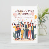 Carte personnalisée - Collègues d'adieu (Debout devant)