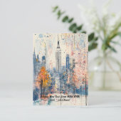 Carte personnalisée de Bonne Année 2025 à Manhatta (Debout devant)
