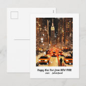 Carte personnalisée de Bonne Année Manhattan (Devant / Derrière)