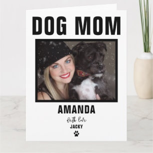 Carte personnalisée de Dog Mom avec photo