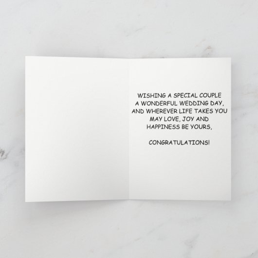 Carte personnalisée de félicitations pour le jour (Intérieur)