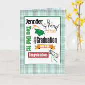 Carte personnalisée de félicitations pour les dipl (Fleur jaune)