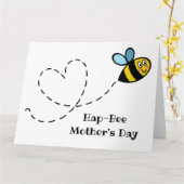 Carte personnalisée de Fête des Mères Busy Bumbleb (Fleur jaune)