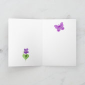 Carte personnalisée de fleur de naissance de févri (Intérieur)