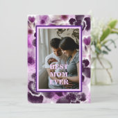 Carte personnalisée de la fête des mères à fleurs (Debout devant)