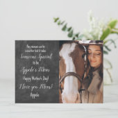 Carte personnalisée de la fête des mères avec phot (Debout devant)