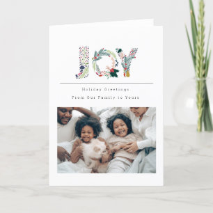 Carte personnalisée de la photo Holiday Joy