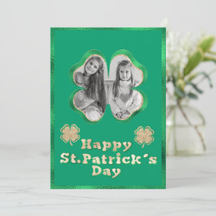 Carte personnalisée de la Saint-Patrick avec paill