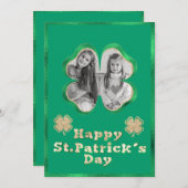 Carte personnalisée de la Saint-Patrick Pailletée (Devant / Derrière)