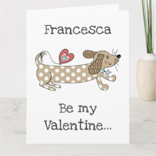 Carte personnalisée de la Saint-Valentin pour chie