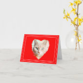 Carte personnalisée de la Saint-Valentin rouge pou (Fleur jaune)