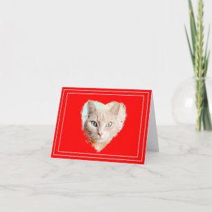 Carte personnalisée de la Saint-Valentin rouge pou