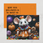 carte personnalisée de l'halloween de souris migno (Devant / Derrière)