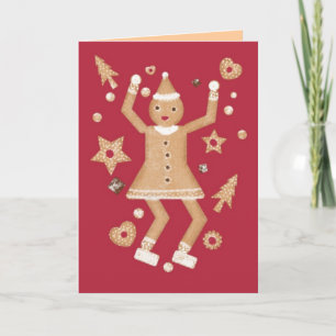 Carte personnalisée de Martzkin de biscuit de Noël