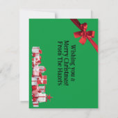 Carte personnalisée de Noël (Dos)