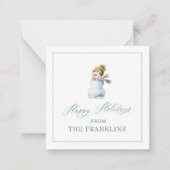 Carte personnalisée de Noël avec bonhomme de neige (Devant)