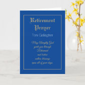 Carte personnalisée de prière de retraite unique (Fleur jaune)