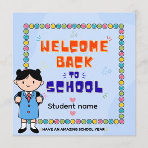 Carte personnalisée de rentrée scolaire Premier