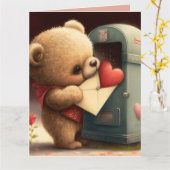 Carte personnalisée de Saint-Valentin (Fleur jaune)