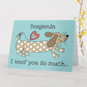 Carte personnalisée de Saint-Valentin pour chien s