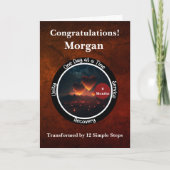 Carte personnalisée de sobriété - Cœurs (Devant)