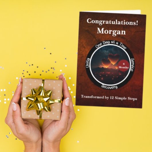 Carte personnalisée de sobriété - Cœurs