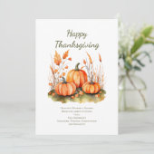 Carte personnalisée de Thanksgiving d'automne  (Debout devant)